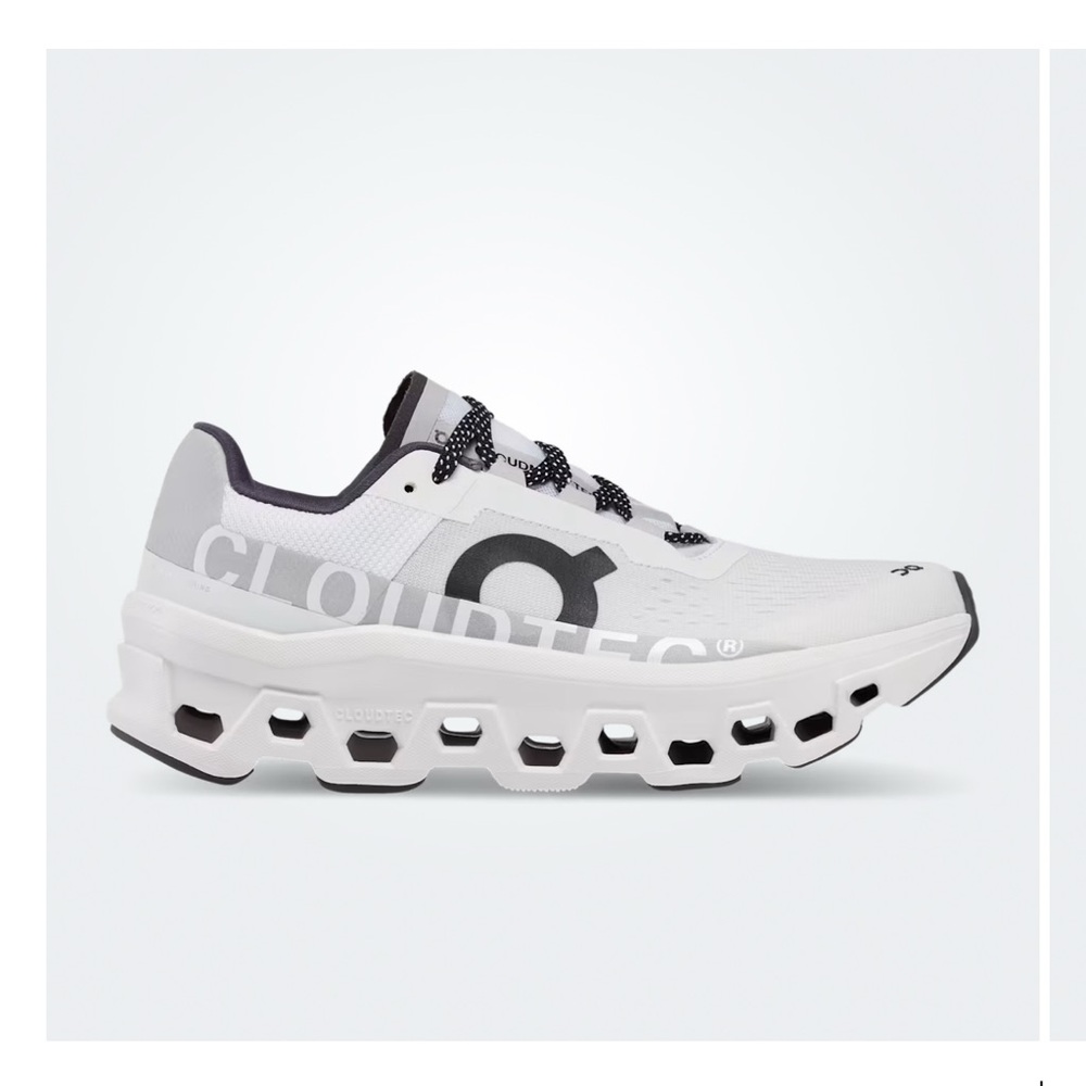 On Cloudtec White and Black Sneakers